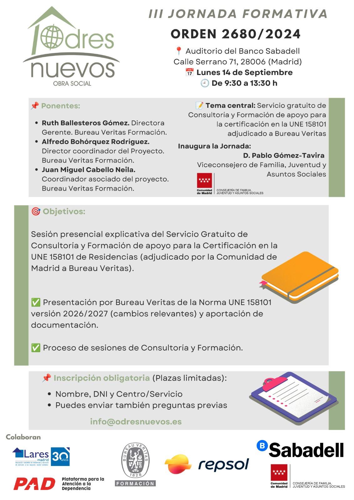 III Jornada Formativa Orden 2680/2024